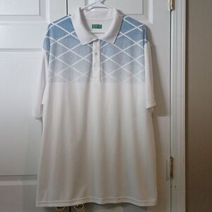 Ben Hogan Performance blue white polo golf dress polo  Sz XXL EUC